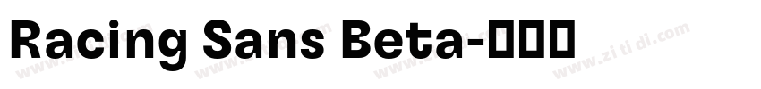Racing Sans Beta字体转换